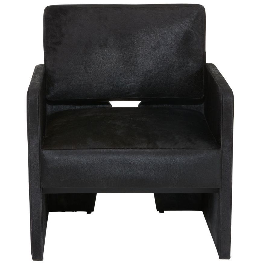 Devine Black Hair on Hide Lounge Chair