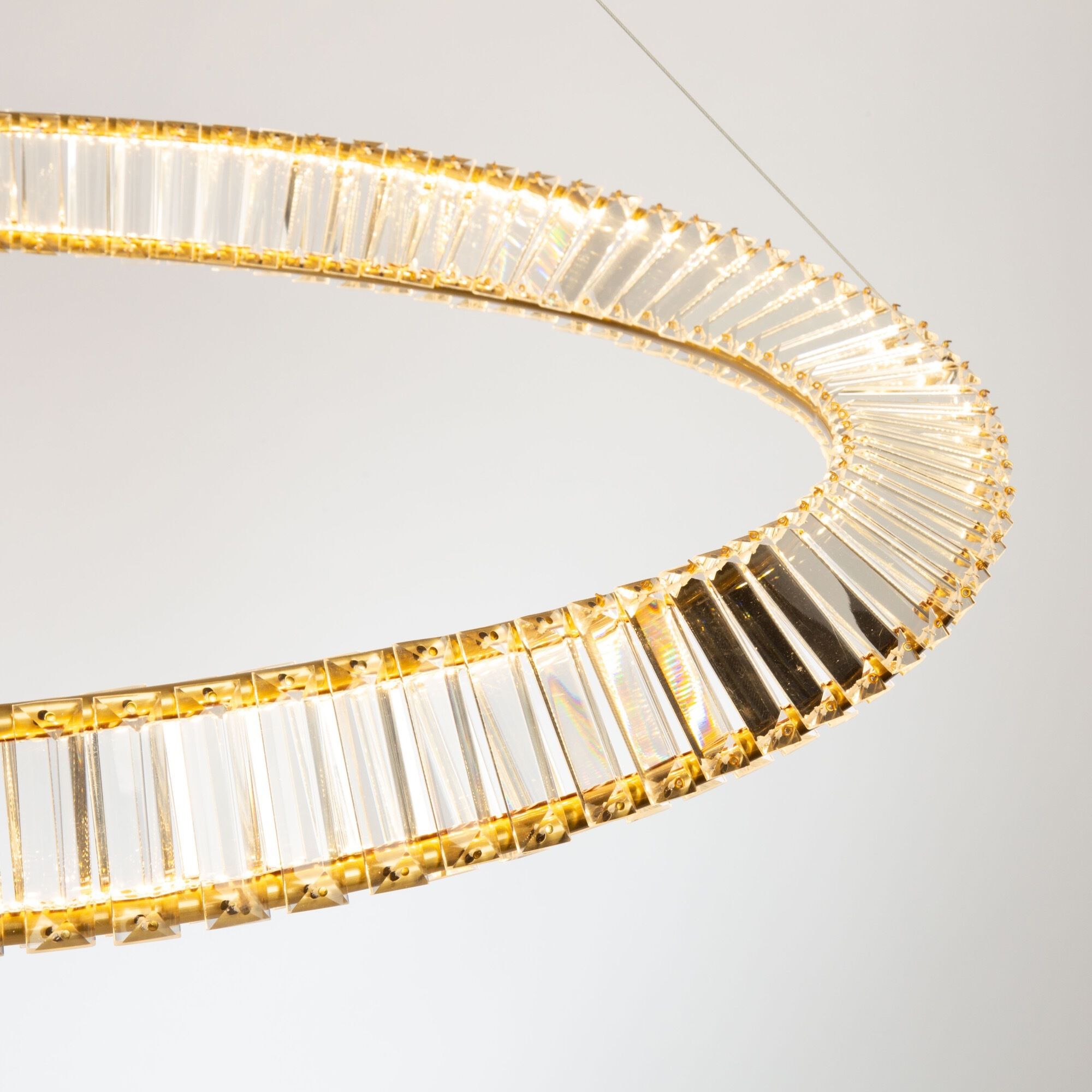 Stella LED 39.5 inch Brushed Brass Pendant Ceiling Light