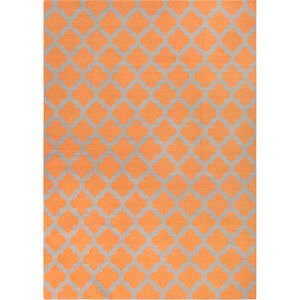 Frontier 66 X 42 inch Bright Orange, Medium Gray Rug
