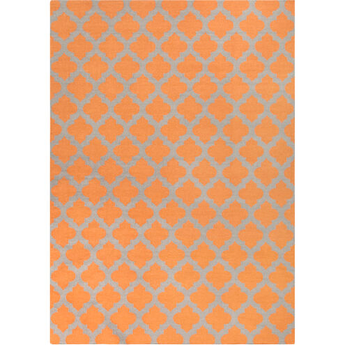 Frontier 66 X 42 inch Bright Orange, Medium Gray Rug