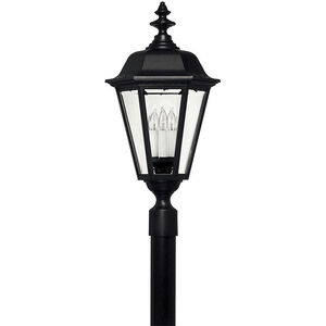 Estate Series Manor House LED 28 inch Black Outdoor Post Mount Lantern