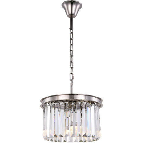 Sydney 3 Light 16 inch Polished Nickel Pendant Ceiling Light, Urban Classic