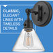 Arti 1 Light 7.75 inch Black Indoor Wall Sconce Wall Light in Clear