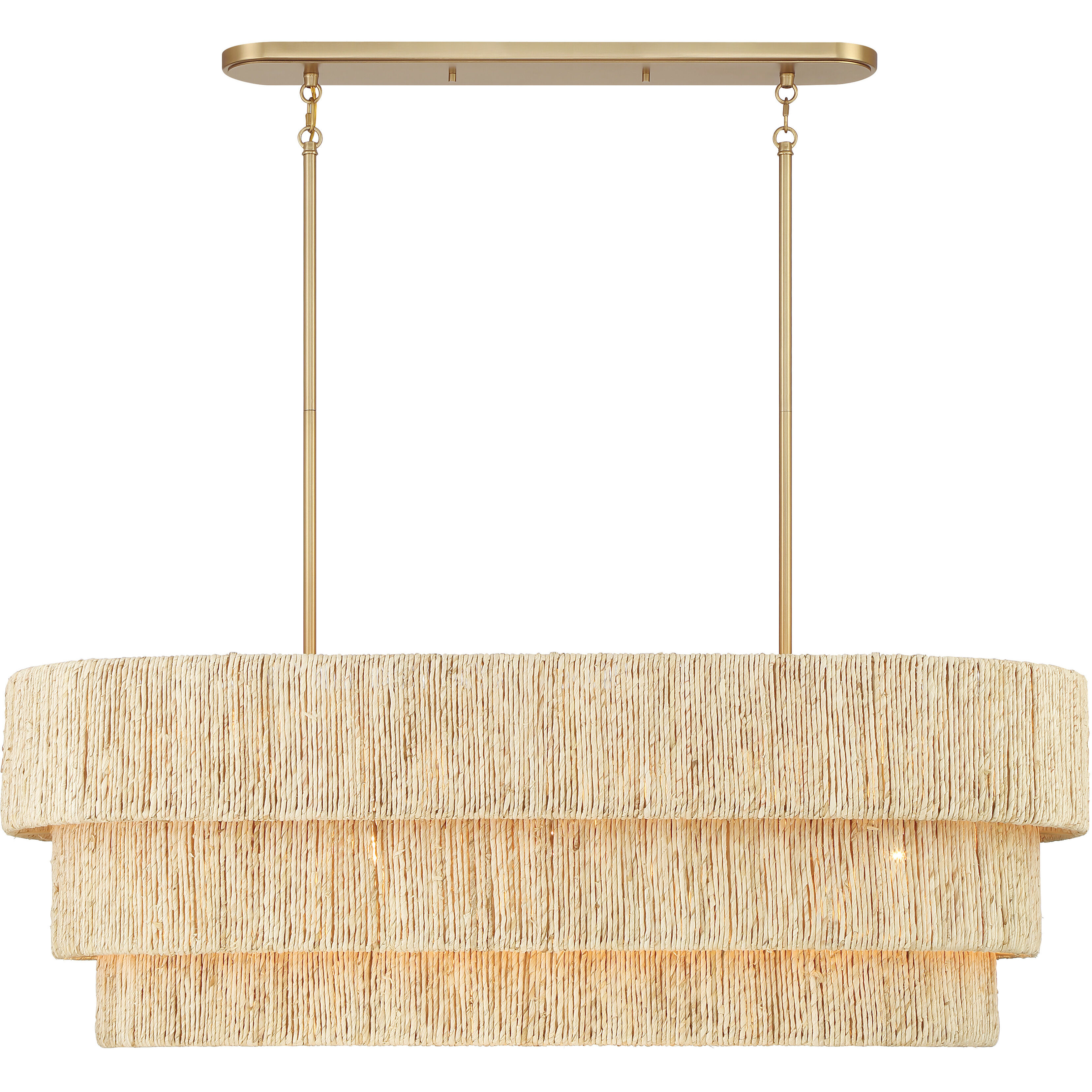 Caviana 5 Light 48 inch Signature Brass Pendant Ceiling Light