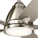 Arvada 44 inch Brushed Stainless Steel with Mk Silver Blades Ceiling Fan
