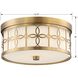 Anniversary 2 Light 13.5 inch Vibrant Gold Flush Ceiling Light