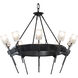 Echo 10 Light 32.2 inch Black Chandelier Ceiling Light