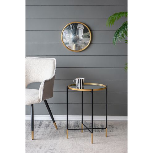 Hannes 18 inch Black/Gold Side Table
