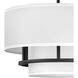 Graham 3 Light 16 inch Black Indoor Semi-Flush Mount Ceiling Light