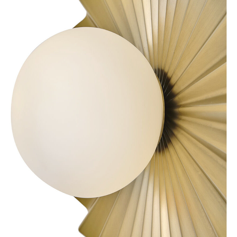 Stevie 1 Light 13.75 inch Lacquered Brass Flush Mount Ceiling Light, Medium