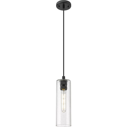 Downtown Urban Crown Point 1 Light 3.88 inch Matte Black Pendant Ceiling Light in Seedy