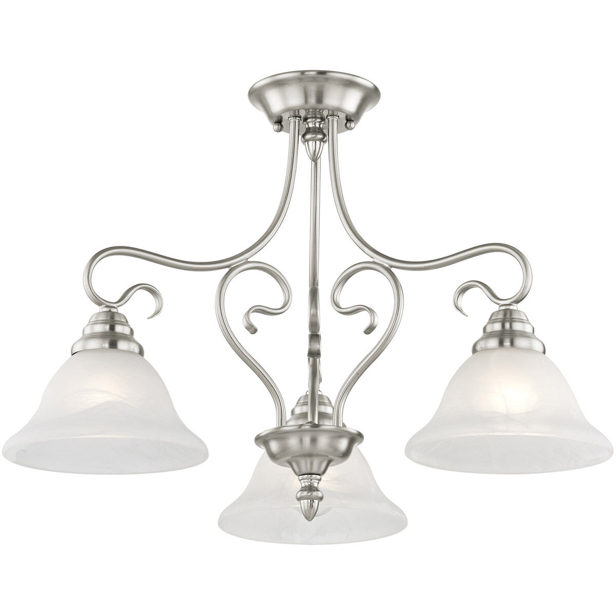 Coronado 3 Light 24 inch Brushed Nickel Chandelier Ceiling Light