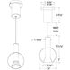 Iris 1 Light 6 inch Black Pendant Ceiling Light
