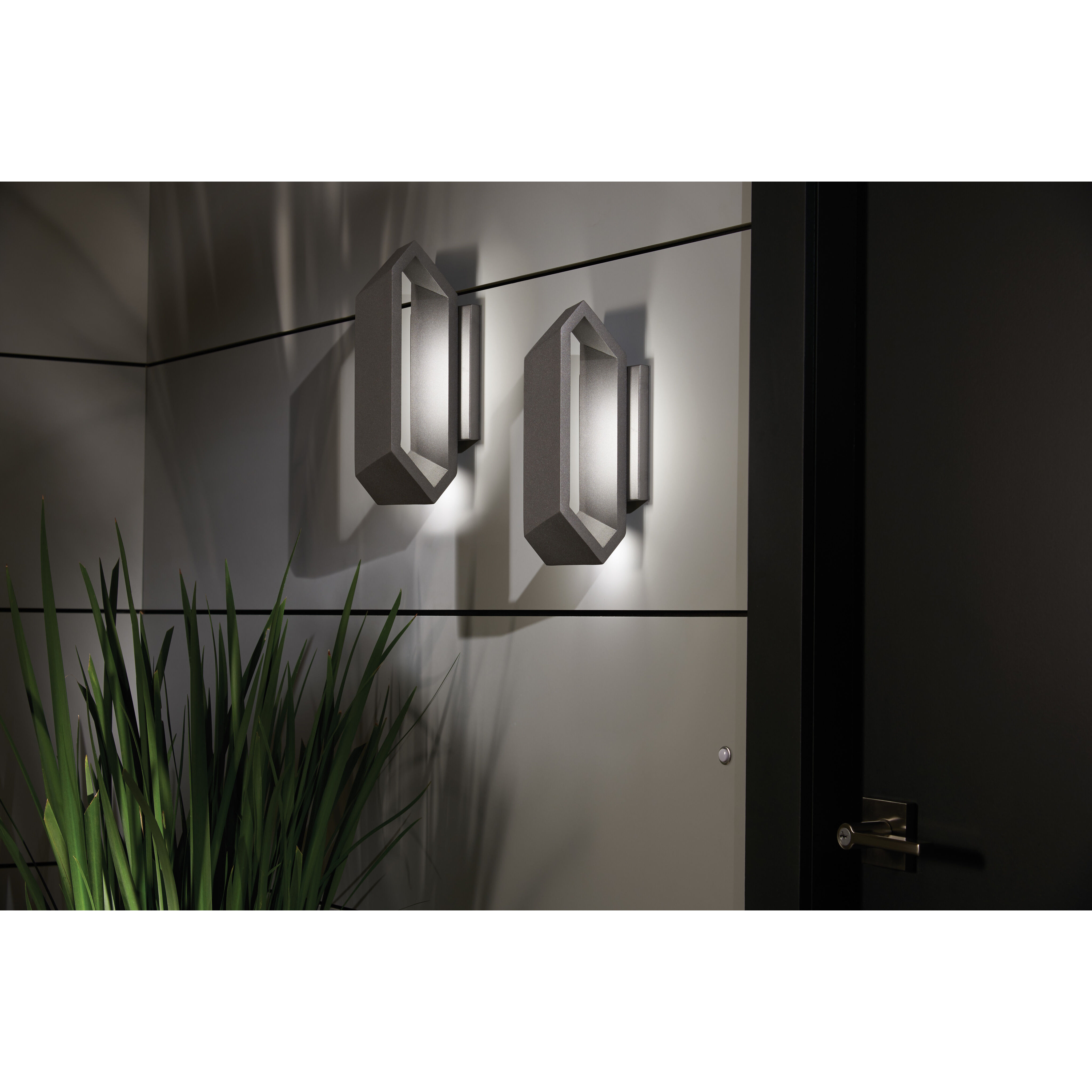 Pitch LED 4.75 inch Sand Silver ADA Wall Sconce Wall Light, Outdoor