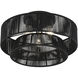 Florell 3 Light 18 inch Black Semi Flush Mount Ceiling Light, Large