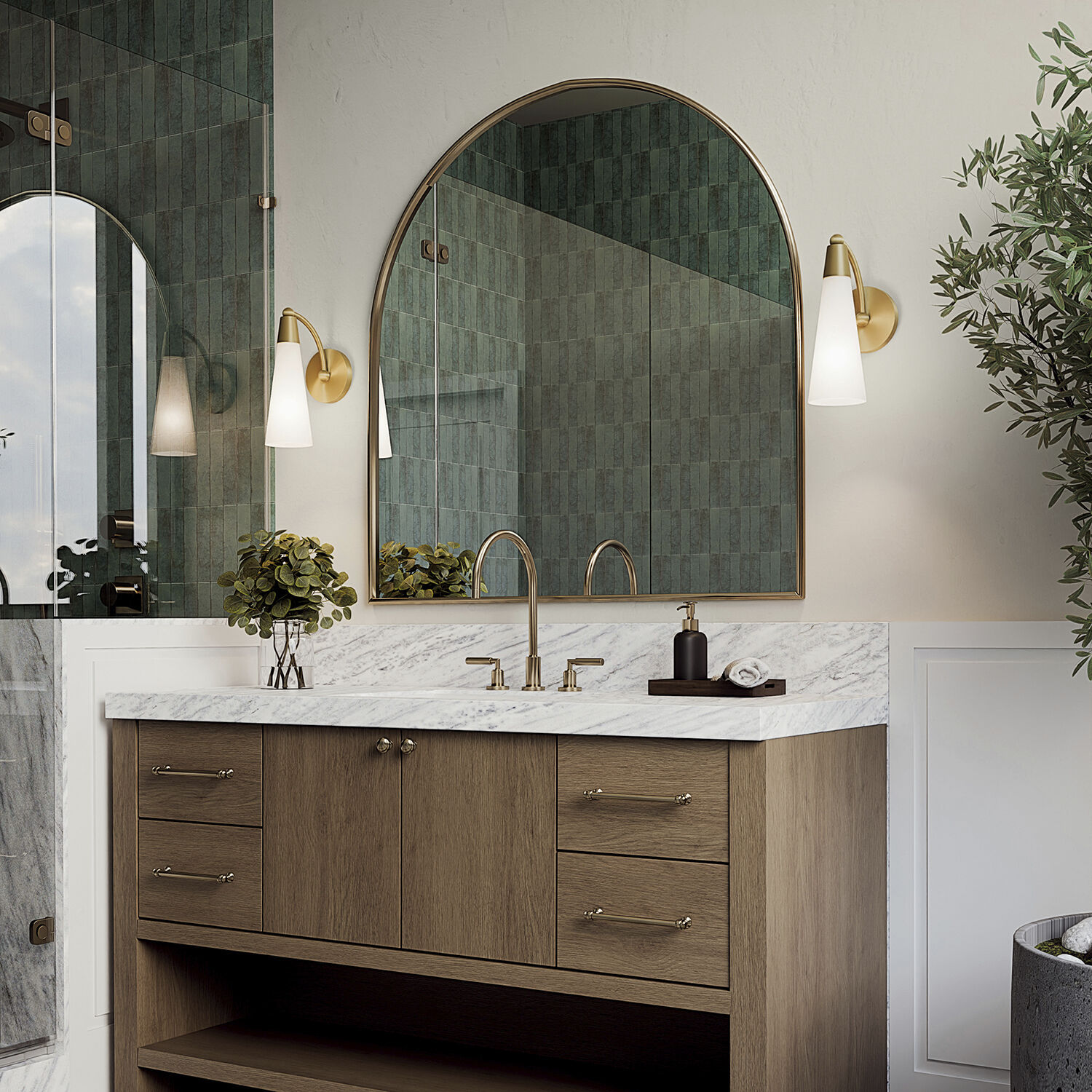 Tess 1 Light 5 inch Aged Brass Sconce Wall Light