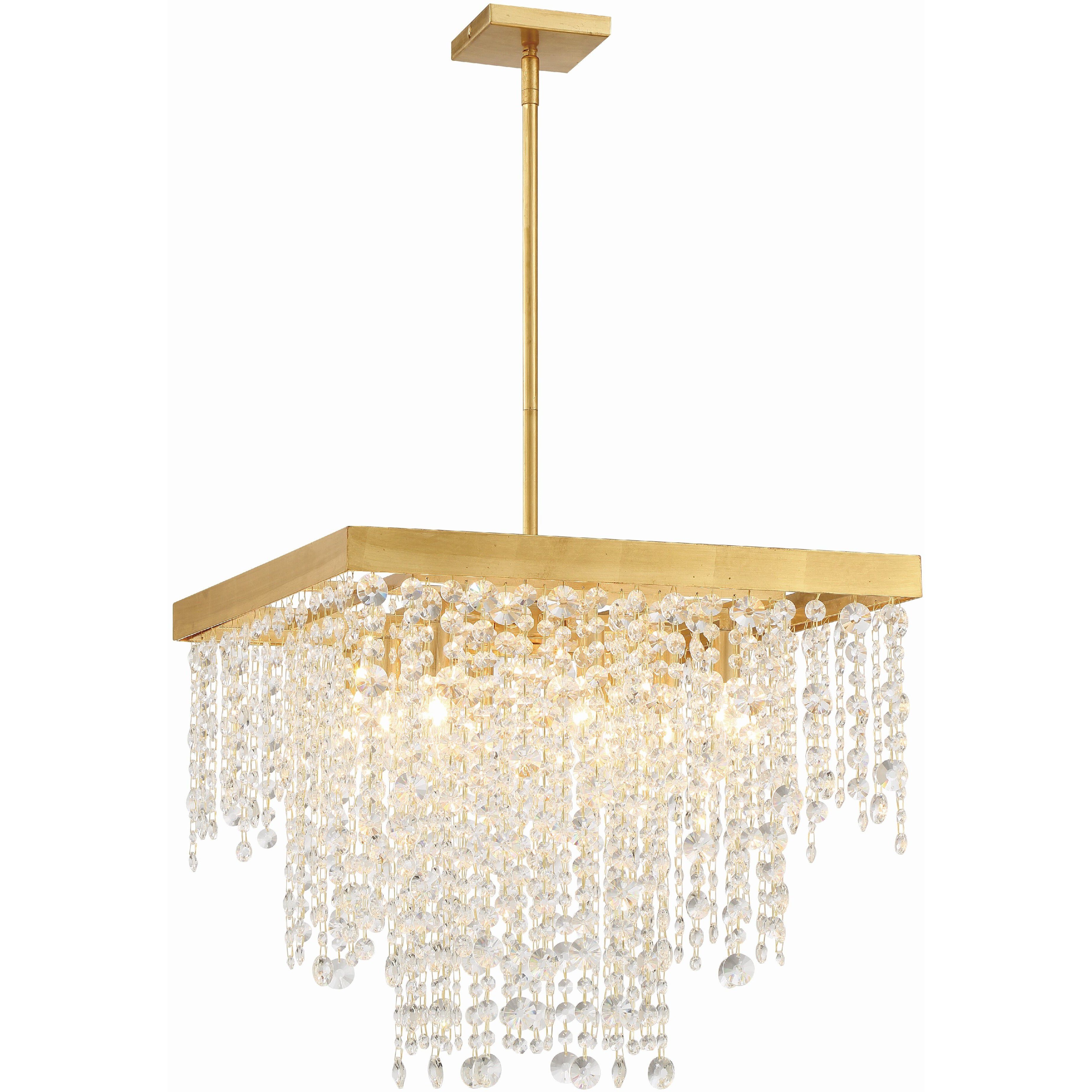 Winham 8 Light 22 inch Antique Gold Chandelier Ceiling Light