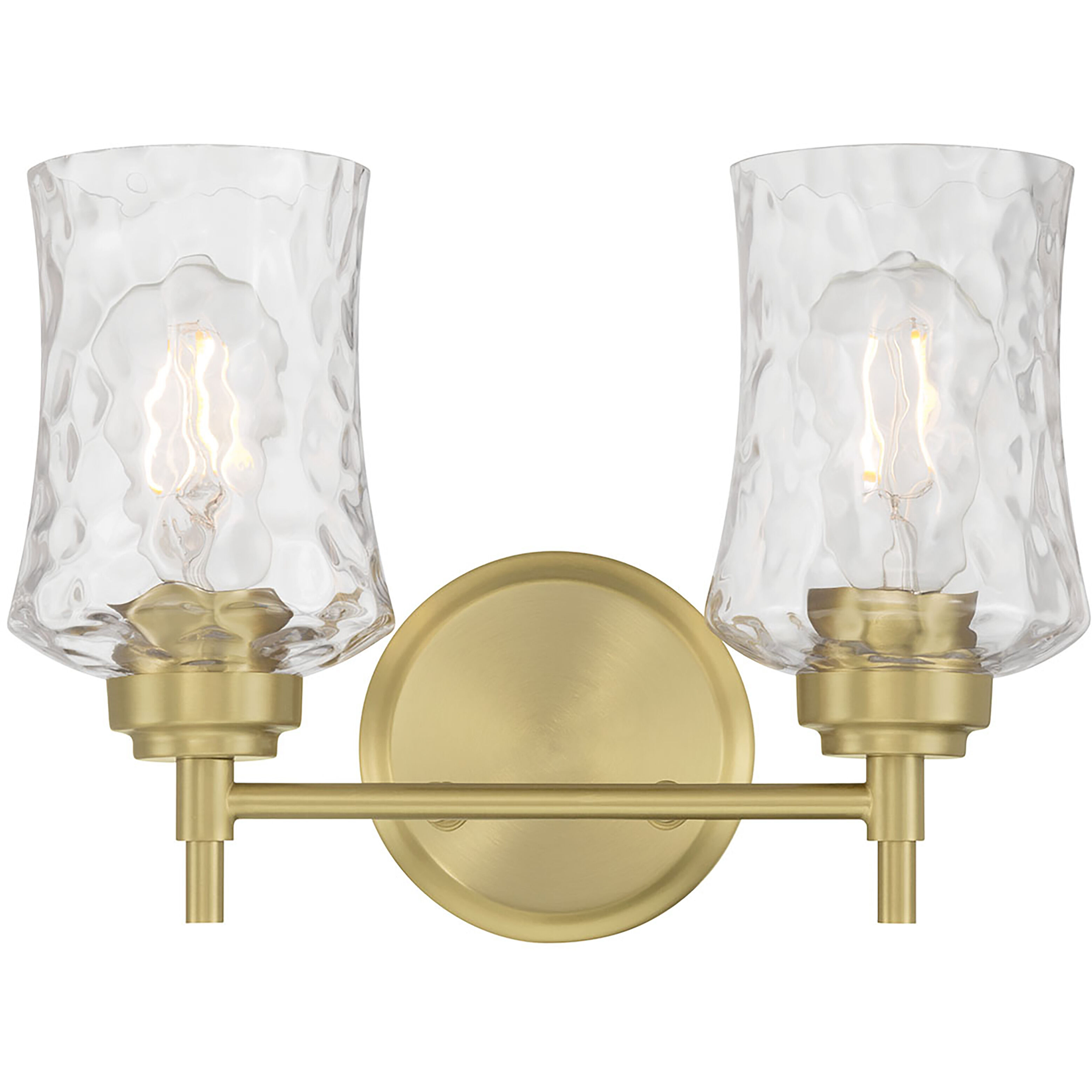 Clarvyn 2 Light 12.75 inch Vintage Brass Bathroom Vanity Light Wall Light