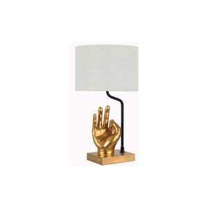 Hand 19 inch 60.00 watt Antique Gold Table Lamp Portable Light, with USB, Simplee Adesso