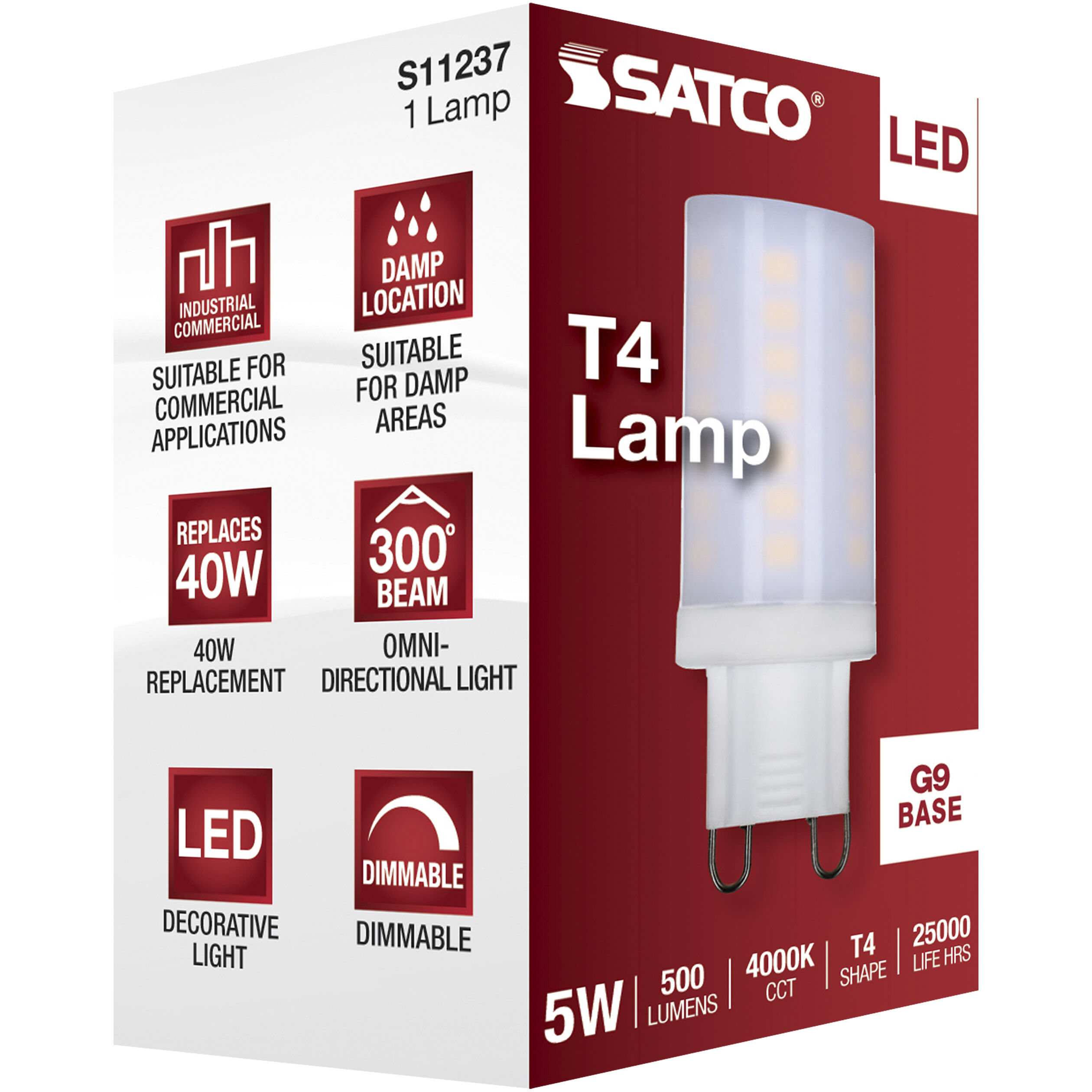 Lumos LED JCD LED G9 Double Loop 5 watt 4000K Mini and Pin-Based LED