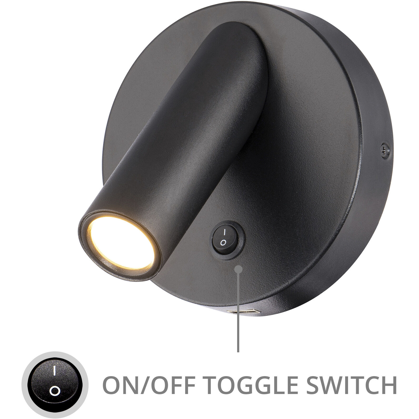 Aspire Reading Light Wall Light in Black