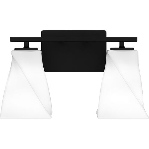 Stetson 2 Light 14.75 inch Matte Black Bath Light Wall Light, Medium