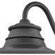 Wallace Outdoor Barn Light in Aged Zinc, Gooseneck