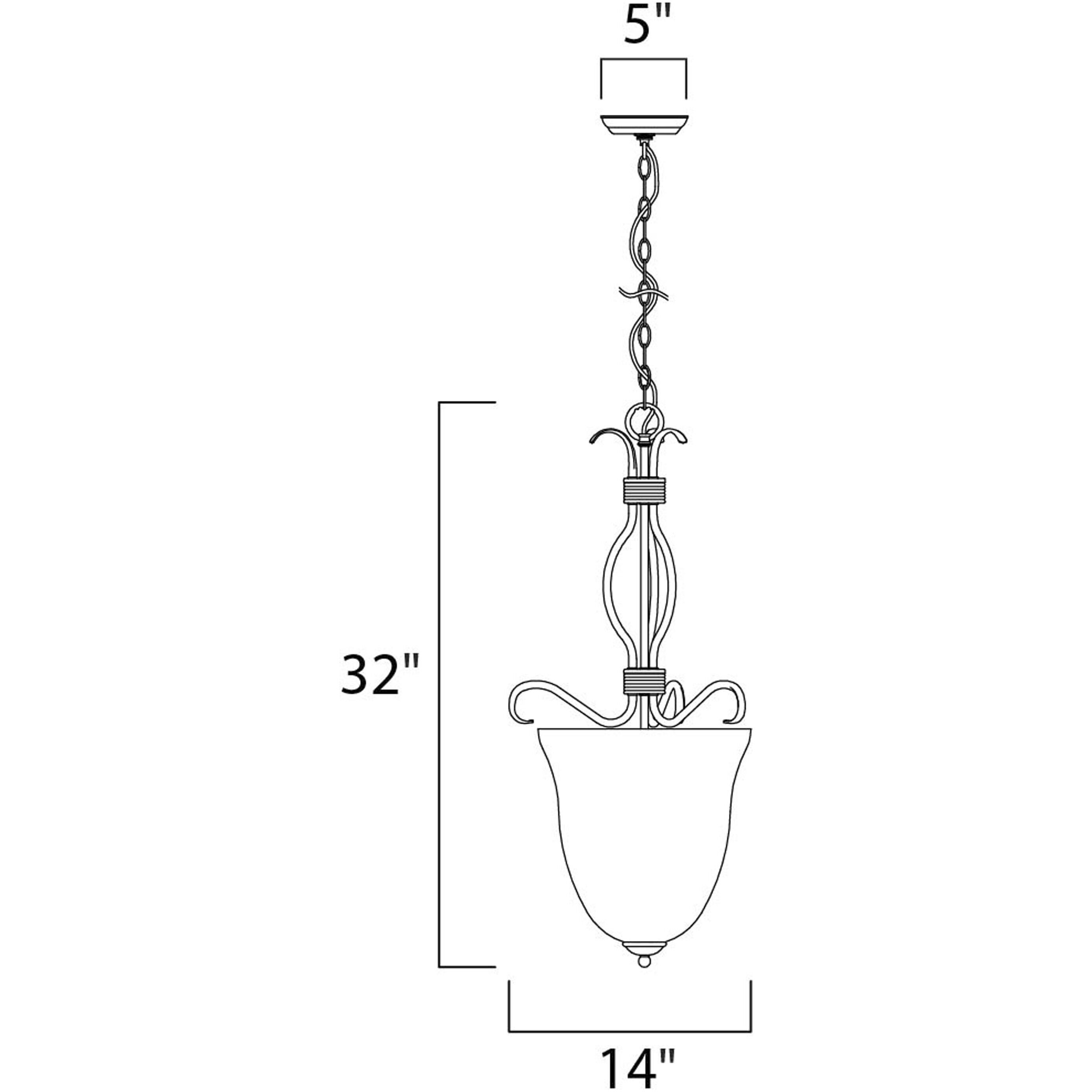 Basix 4 Light 14 inch Satin Nickel Entry Foyer Pendant Ceiling Light in Frosted
