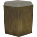 Aria 20 X 20 inch Aged Brass Side Table