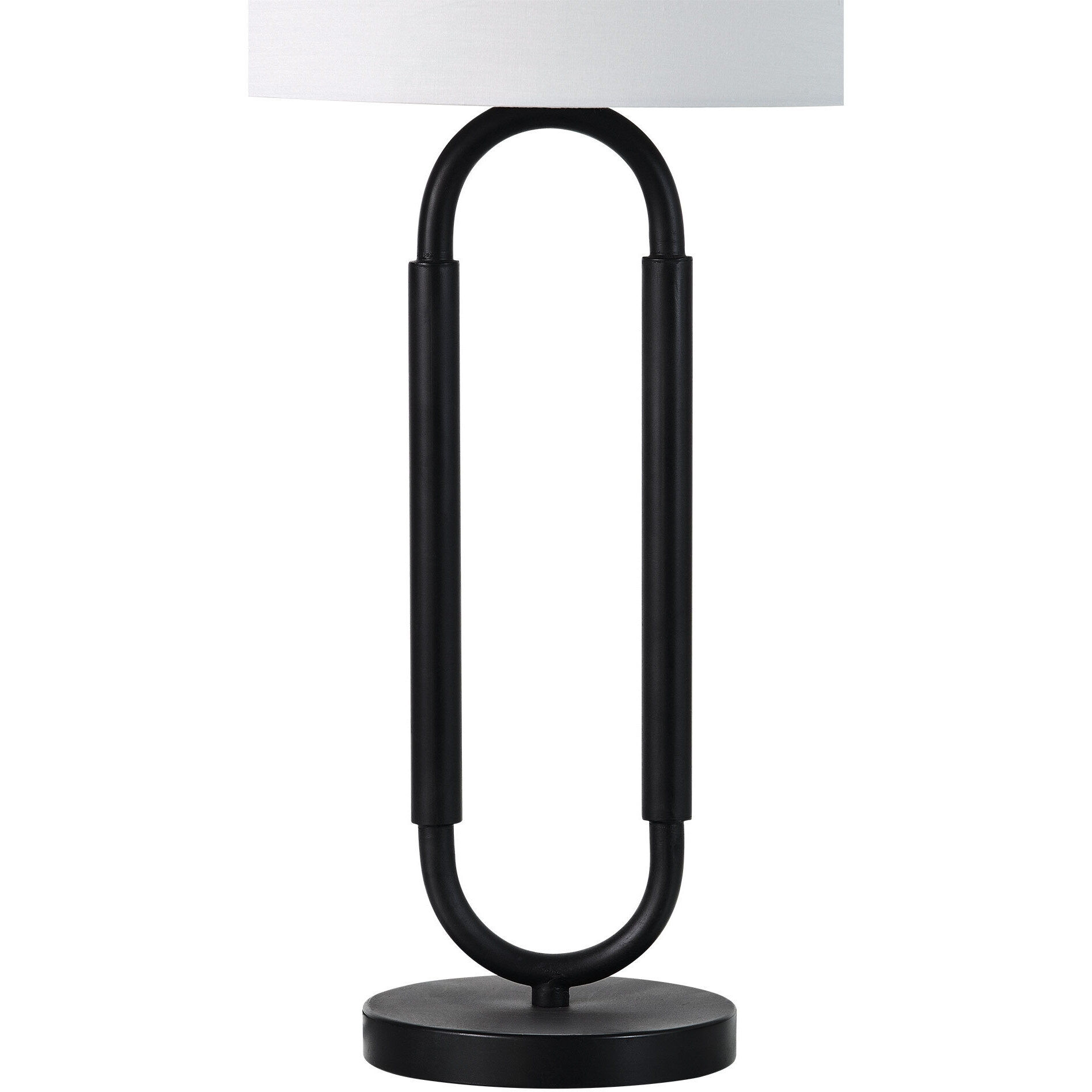 Alaya 27 inch 100 watt Matte Black and Off-White Table Lamp Portable Light