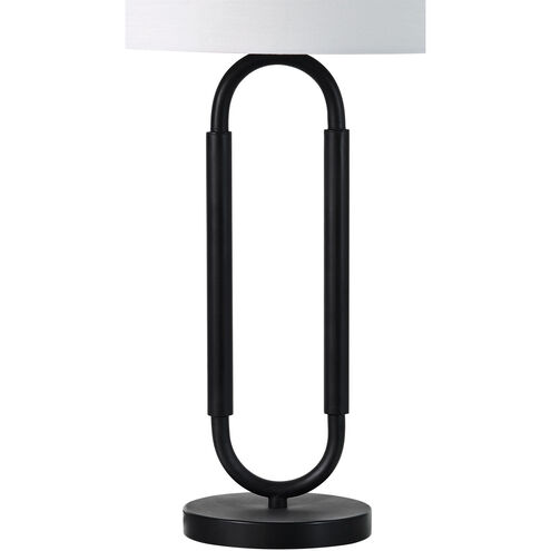 Alaya 27 inch 100 watt Matte Black and Off-White Table Lamp Portable Light