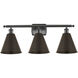 Ballston Cone 3 Light 28 inch Oil Rubbed Bronze Bath Vanity Light Wall Light