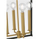 kate spade new york Carlyle 4 Light 21 inch Midnight Black / Burnished Brass Lantern Pendant Ceiling Light