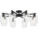 Veno 8 Light 32 inch Matte Black Flush Mount Ceiling Light