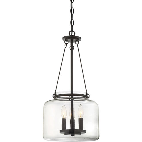 Akron 3 Light 12 inch English Bronze Pendant Ceiling Light, Essentials