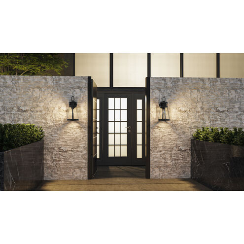 Barber 1 Light 17 inch Matte Black Outdoor Wall Lantern