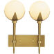 Alesa 2 Light 12.2 inch Antique Brass and Alabaster Wall Lamp Wall Light