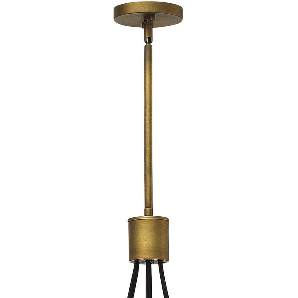 Fulton 7 Light 27.75 inch Bronze with Heirloom Brass Indoor Foyer Light Ceiling Light, Large