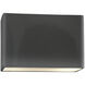 Ambiance Collection LED 8 inch Gloss Grey Outdoor Wall Sconce