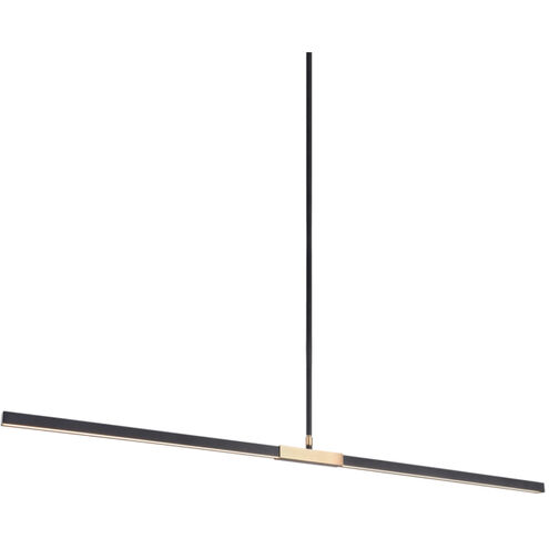 Lineare LED 2 inch Matte Black and Aged Gold Brass Pendant Ceiling Light