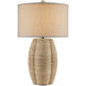 Karnak 30.5 inch 150 watt Natural and Satin Black Table Lamp Portable Light, Barry Goralnick Collection