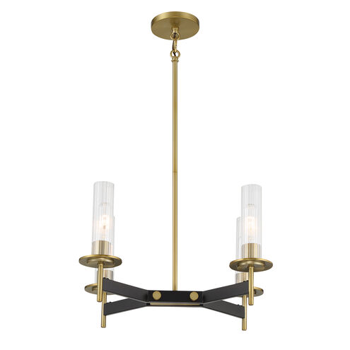 Baldwin Park 4 Light 18 inch Coal/Soft Brass Chandelier Ceiling Light