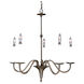 Jamestown 5 Light 26 inch Satin Pewter Dining Chandelier Ceiling Light