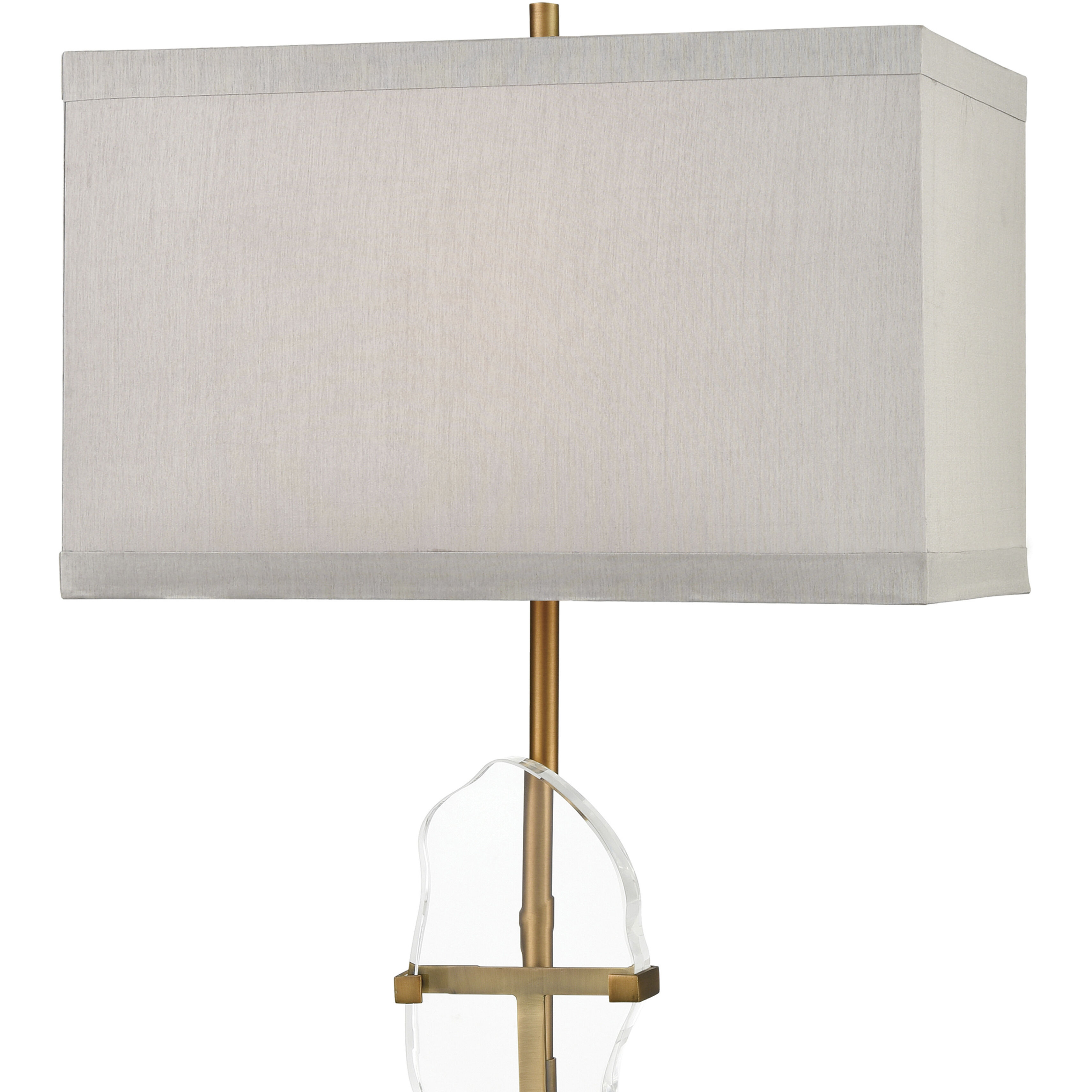 Priorato 34 inch 150 watt Brass with Clear Table Lamp Portable Light