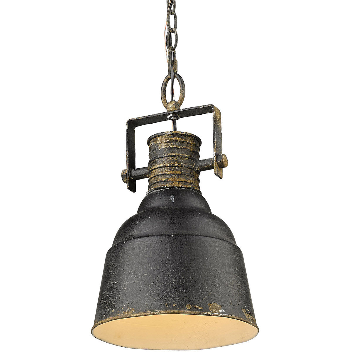 Golden Quarry Pendant Light Antique Black Iron