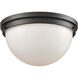 Beckett 2 Light 14 inch Oil Rubbed Bronze Flush Mount Ceiling Light