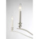Transitional 5 Light 42 inch Polished Nickel Chandelier Ceiling Light