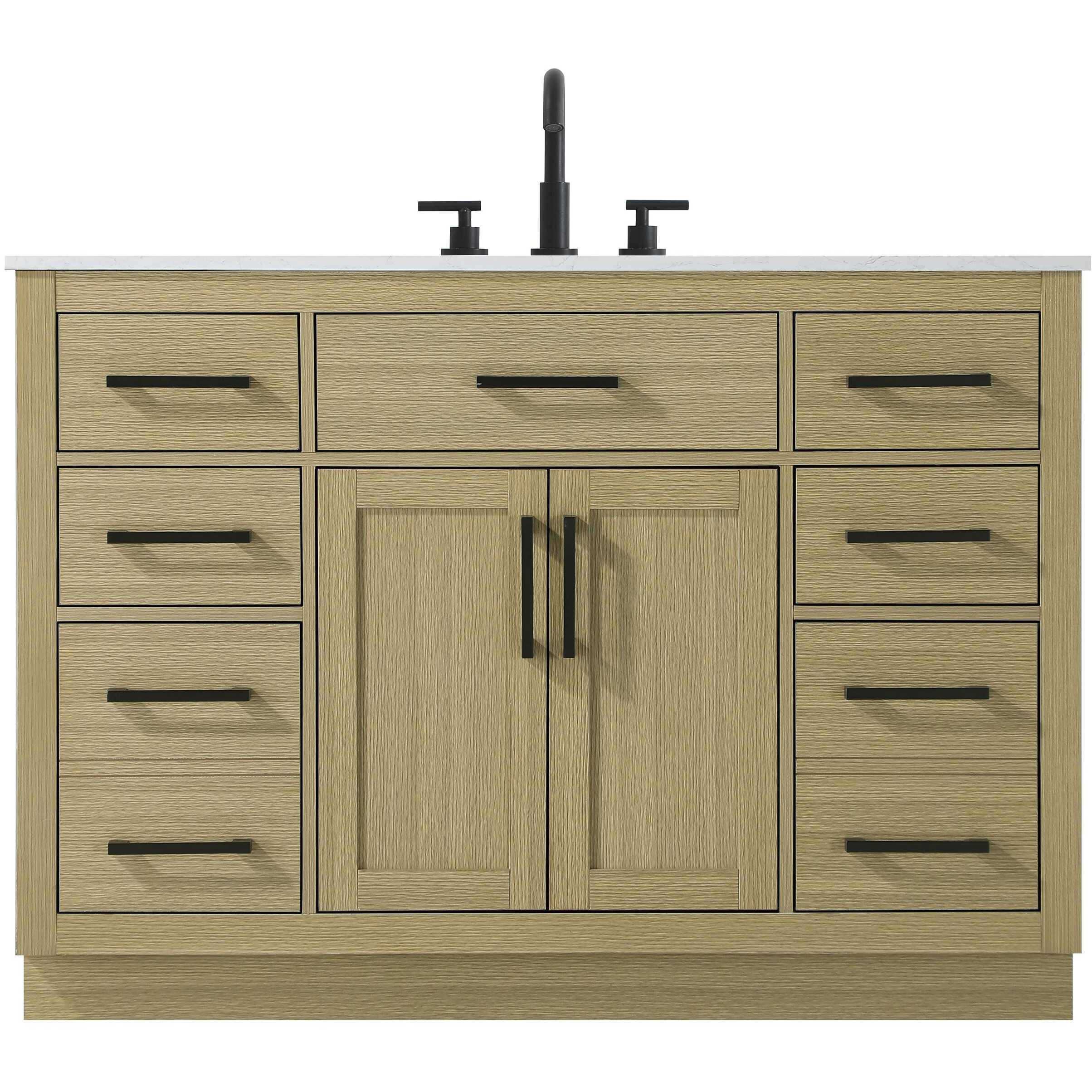 Alden 48 X 35 inch Honey Brown Bathroom Vanity Cabinet
