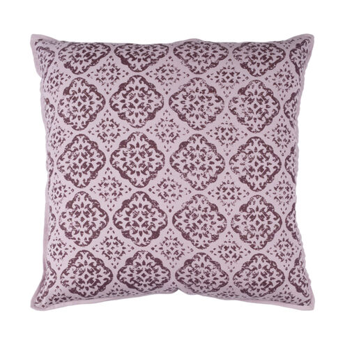 D Orsay 20 X 20 inch Mauve and Dark Purple Throw Pillow