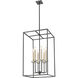 Gaultier 6 Light 18 inch Matte Black and Mondern Gold Chandelier Ceiling Light in Matte Black and Modern Gold